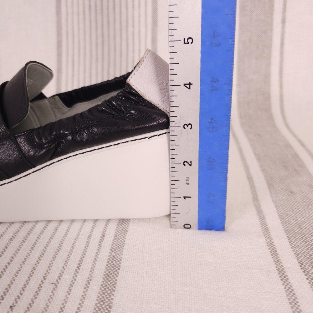 FLY London Loafer Shoes DULI620FLY Womens 9 Black Leather Platform Slip On - Picture 8 of 10
